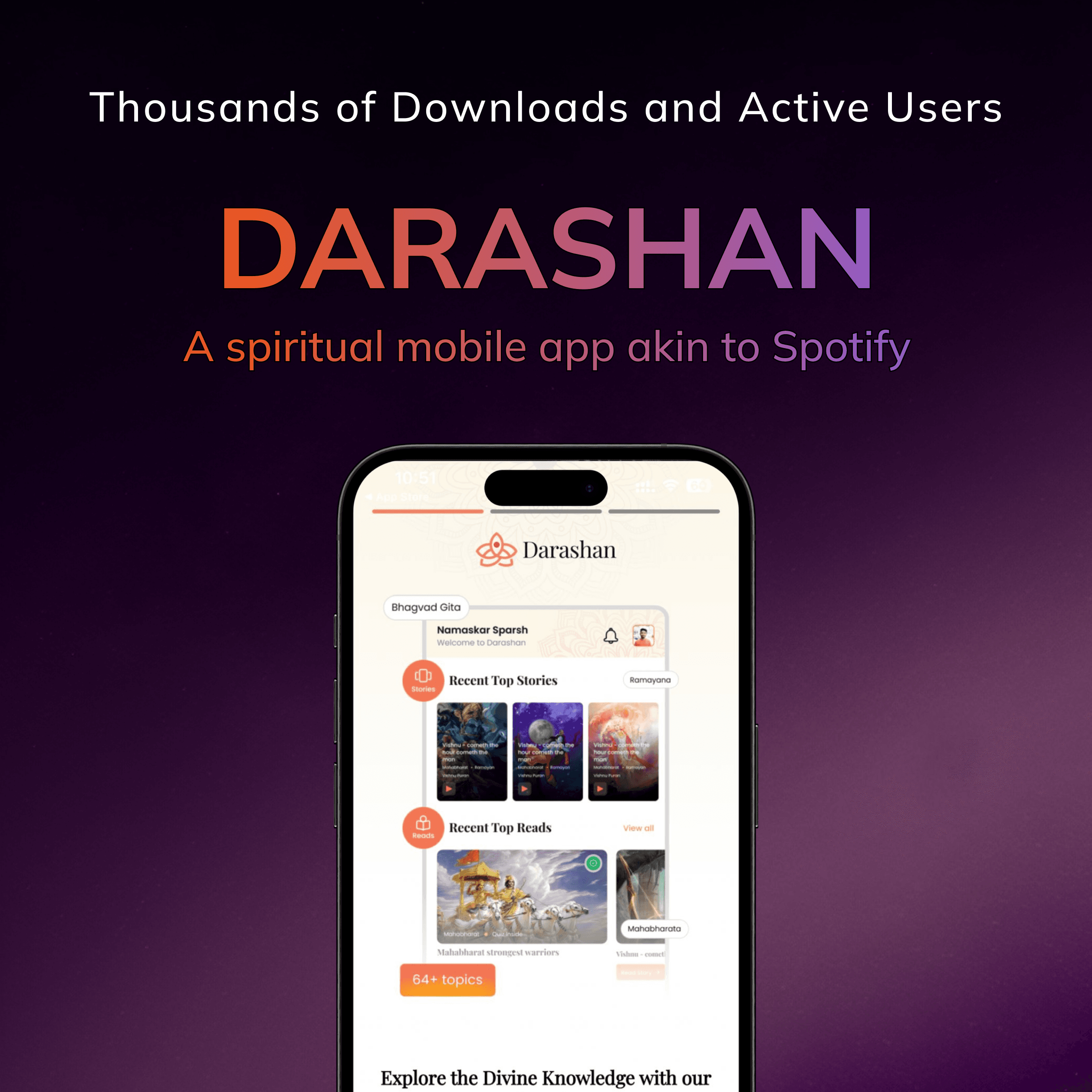 Screenshot of Darashan project