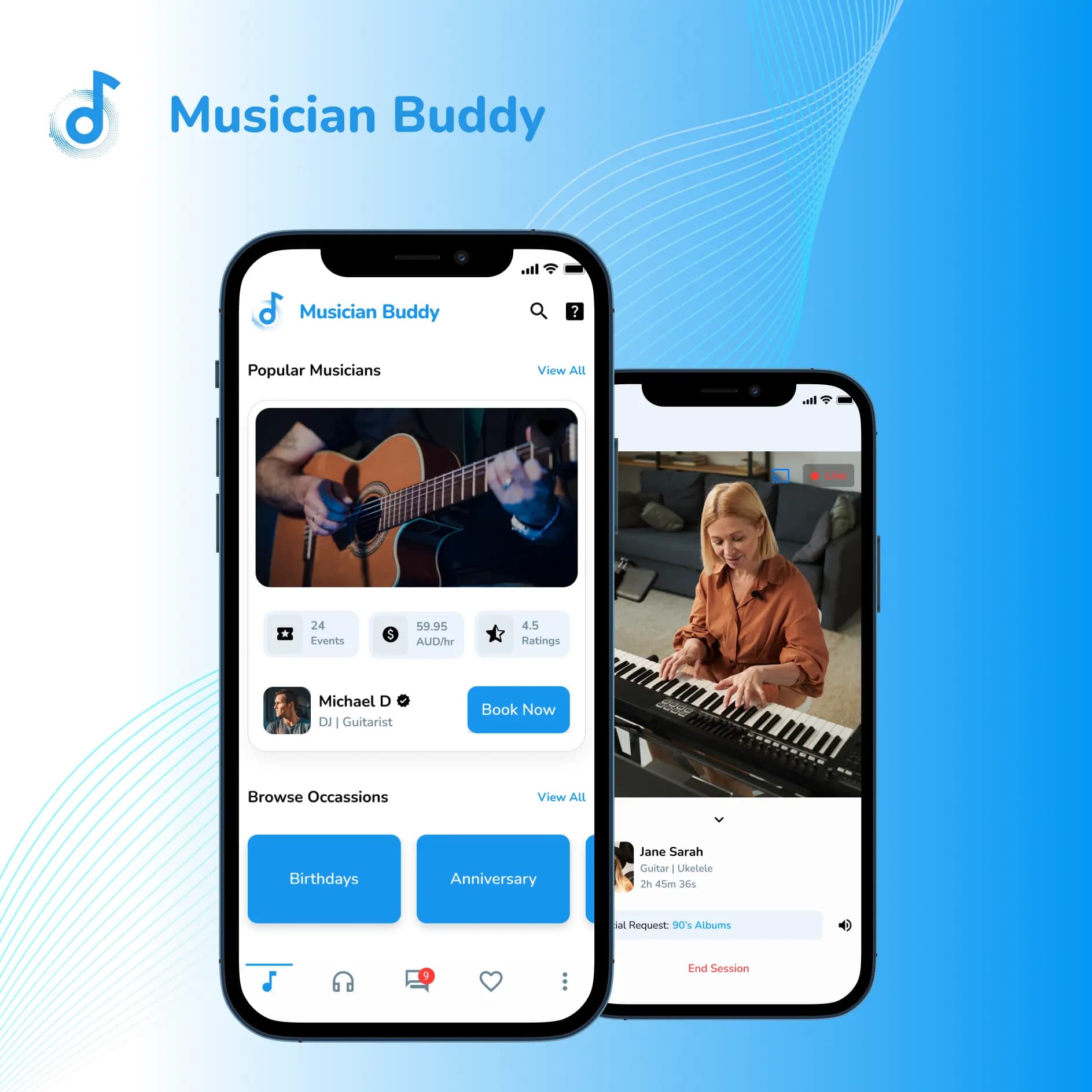 Musician mobile app